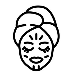 Guasha Facial Massage Icon Outline Face