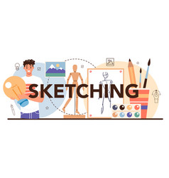 Sketching Typographic Header Designer Technique