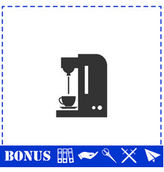 Coffee Maker Machine Icon Flat