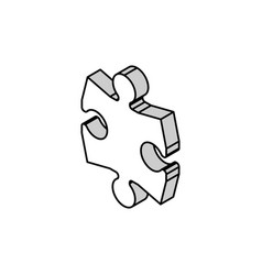 Jigsaw Puzzle Piece Isometric Icon