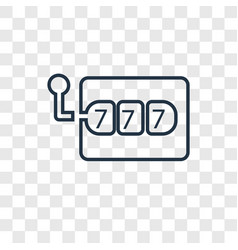 Slot Machine Concept Linear Icon Isolated