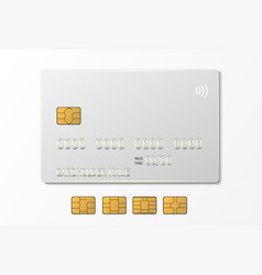 White Credit Plastic Card With Emv Chip