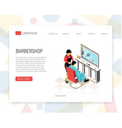 Barber Isometric Web Banner