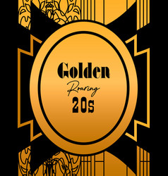 Black And Golden Roaring 20s Card Template