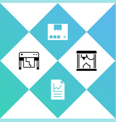 Set Plotter Document With Graph Chart Carton