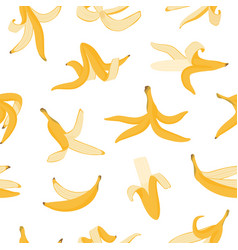 Banana Peel Pattern Seamless Print Of Cartoon