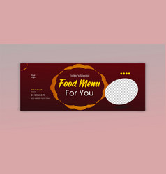 Food Menu Facebook Cover Banner Template