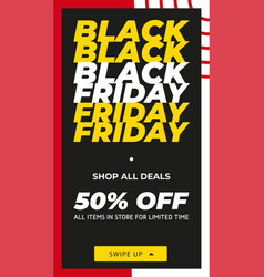 Black Friday Sale Banner Story Layout Minimal