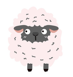 Cute Doodle Black Sheep Flat