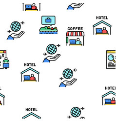 Digital Nomad Worker Seamless Pattern