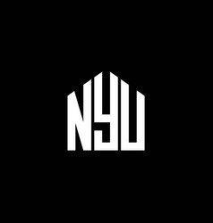 Nyu Letter Logo Design On Black Background