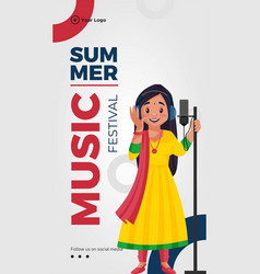 Summer Music Festival Portrait Template Design