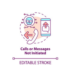 Calls Messages Not Initiated Concept Icon