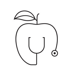 Fruit Health Icon Logo