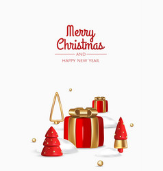 Merry Christmas And Happy New Year Realistic Gift