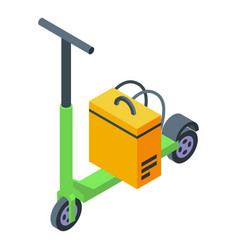 Scooter Food Delivery Icon Isometric