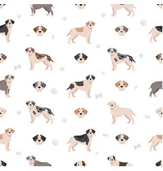 Alapaha Blue Blood Bulldog Seamless Pattern