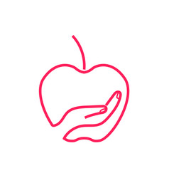 Apple Hand Icon Logo