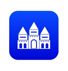 Children House Castle Icon Digital Blue