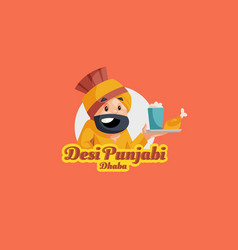 Desi Punjabi Dhaba Mascot Logo