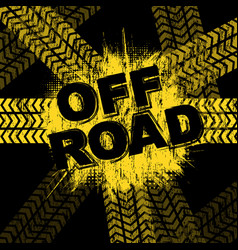 Off Road Abstract Yellow Tire Track Background