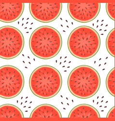 Seamless Pattern Of Watermelon Halves