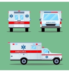 Ambulance Emergency Icon Back Front Side View