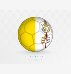 Football Ball With Vatican City Flag Pattern