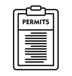 Illegal Immigrants Permits Icon Outline Style