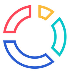 Colorful Circle Graph On A White Background