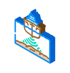 Marine Noise Pollution Isometric Icon