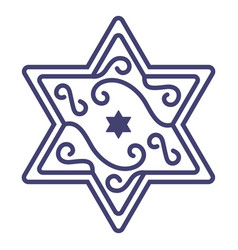 Star Of David With Swirls Stroke