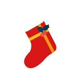 Isolated Christmas Sock Sketch Icon