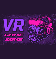 Vr Game Zone Colorful Banner