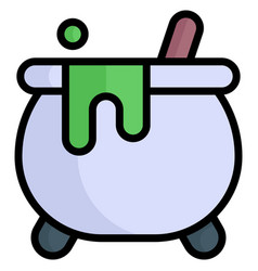 Witch Pot Color Line Icon