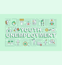 Youth Unemployment Word Concepts Banner