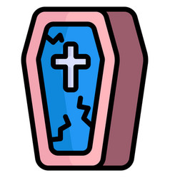 Coffin Halloween Color Line Icon