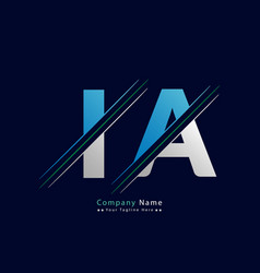 Ia Letter Logo Design Template