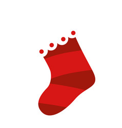 Isolated Christmas Sock Sketch Icon