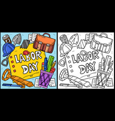 Labor Day Banner Coloring Page