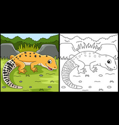 Leopard Gecko Animal Coloring Page