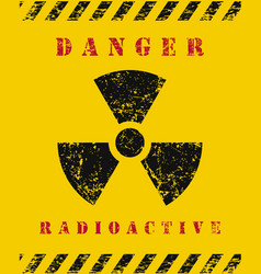 Radio Active Danger Sign Icon Grunge Text