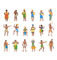 Barefoot African Aboriginal People Character