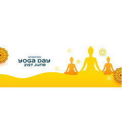 Decorative International Yoga Day Banner For