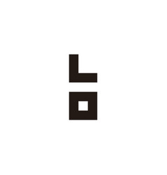 Letter L And O Square Geometric Symbol Simple Logo