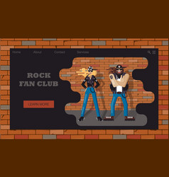 Website Template For Fans Rock Music Or A Band