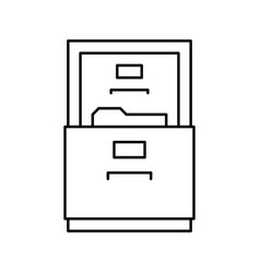 Filing Cabinet Line Icon