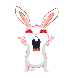 Mad White Bunny Shout