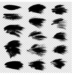 Abstract Black Texture Elements Brush Strokes On