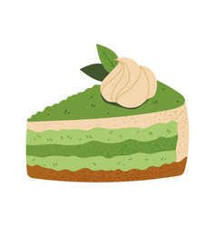 Cake Matcha With Cream